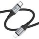 USB кабель Hoco X102, USB тип-C, Lightning, 100 см, 27 Вт, черный, в нейлоновой оплетке, #6942007608749 Превью 1