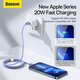 USB кабель Baseus Crystal Shine Series, USB тип-C, Lightning, 120 см, 20 Вт, фіолетовий, в нейлоновому обплетенні, #CAJY000205 Прев'ю 2