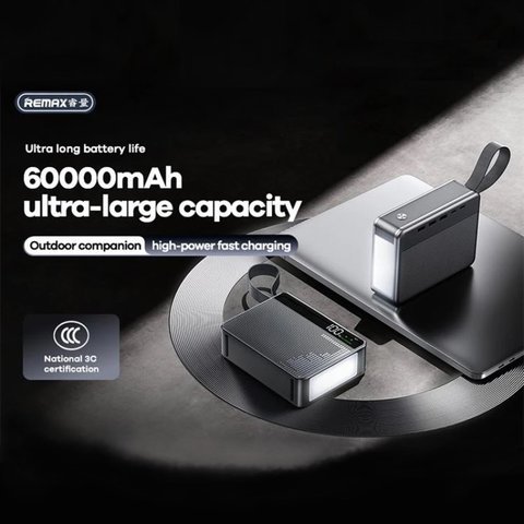 Power bank Remax FP-6, 60000 мАг, 100 Вт, чорний, Quick Charge, Power Delivery (PD), #6954851250005 Прев'ю 3