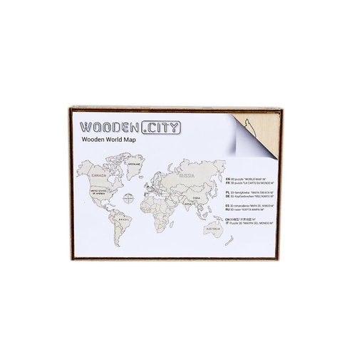 Wooden 3D Puzzle Wooden.City World Map L Preview 4