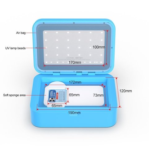 Lámpara ultravioleta Sunshine S-918B SE, LED, de vacío, adecuado para pantallas curvas, (UV-Box) Vista previa  7