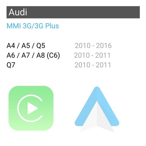Беспроводной CarPlay и Android Auto адаптер для Audi с MMI 3G/3G Plus Превью 1