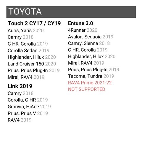 Система управления камерами RFCC для Toyota Touch 2 CY17-19 / Entune 3.0 / Link Превью 1