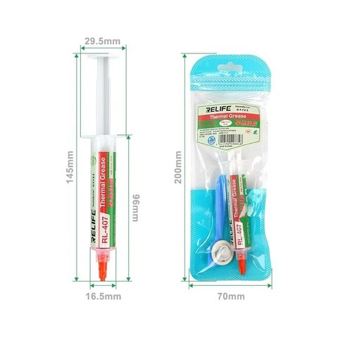 Thermal Compound RELIFE  RL-407 , (silicone, in a syringe, 20 ml, pink, 6 Вт/м*К) Preview 1
