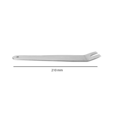 Herramienta para tapicería con punta de horquilla levemente doblada (acero inoxidable, 210×40 mm) Vista previa  1