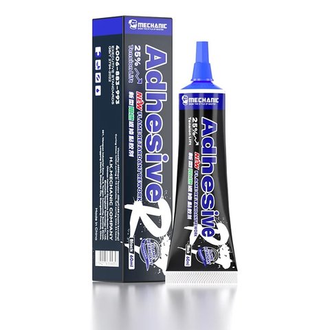 Adhesivo Mechanic R7, de alta temperatura, negro, para pegar tapas traseras, para marcos de pantalla, 60 ml Vista previa  1