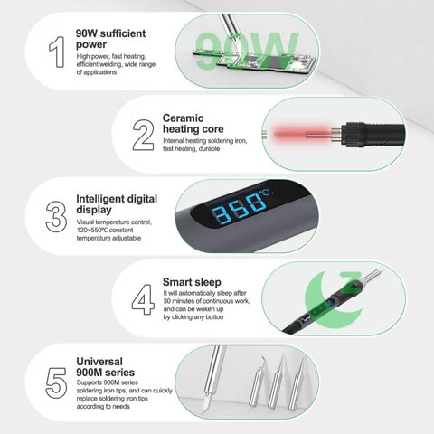 Cautín RELIFE 936, 90 W, 220 V Vista previa  6