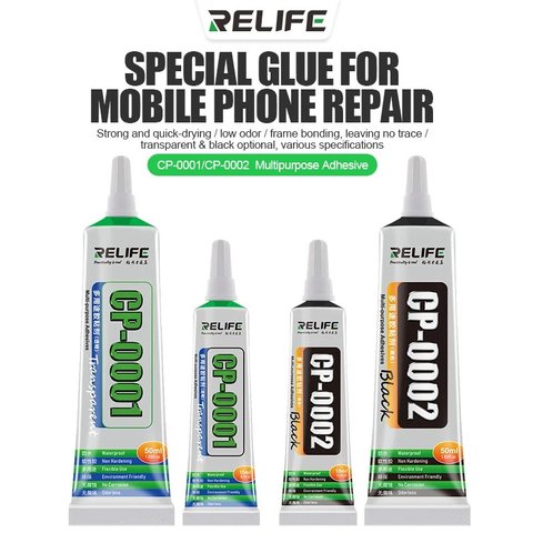 Adhesivos sellador RELIFE CP-0002, para pegar tapas traseras, para marcos de pantalla, 50 ml, negro Vista previa  4