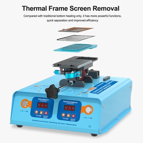 Устройство для расклеивания дисплейного модуля (сепаратор) Sunshine S-918M, с вакуумным насосом, используется для экранов до 7" Превью 5