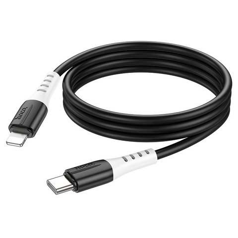 USB кабель Hoco X82, USB тип-C, Lightning, 100 см, 27 Вт, 3 A, черный, силиконовый, #6931474768513 Превью 1