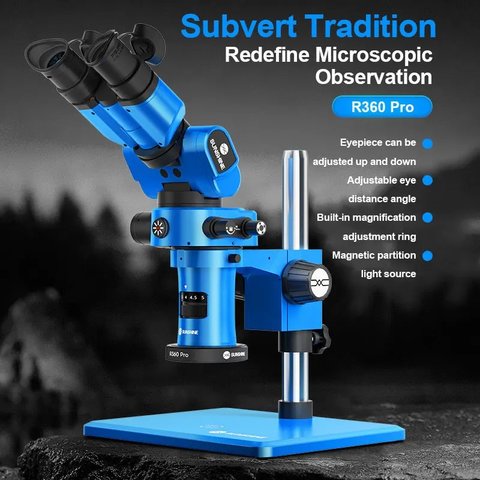 Микроскоп Sunshine R360 Pro, тринокулярный, 7X-45X Превью 1