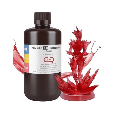 Фотополімерна смола для 3D-принтера ELEGOO ABS-подібна 3.0, Red, 1 кг Прев'ю 3